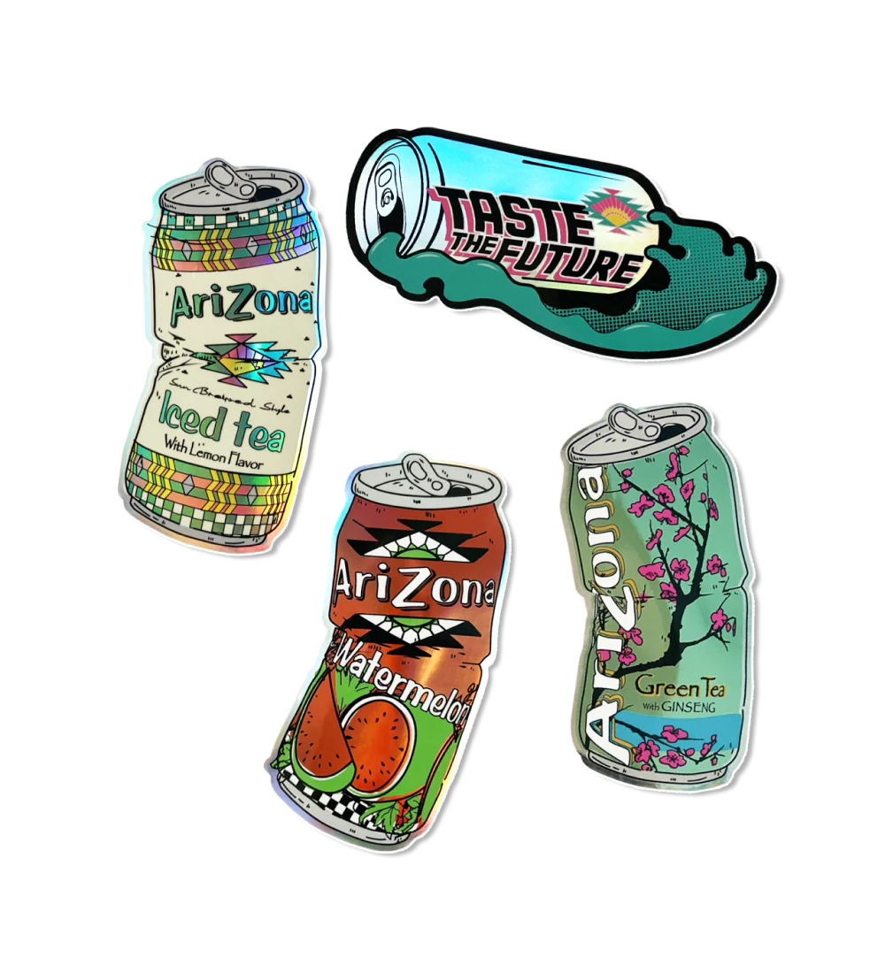 4-Piece Crushed Can Sticker Set