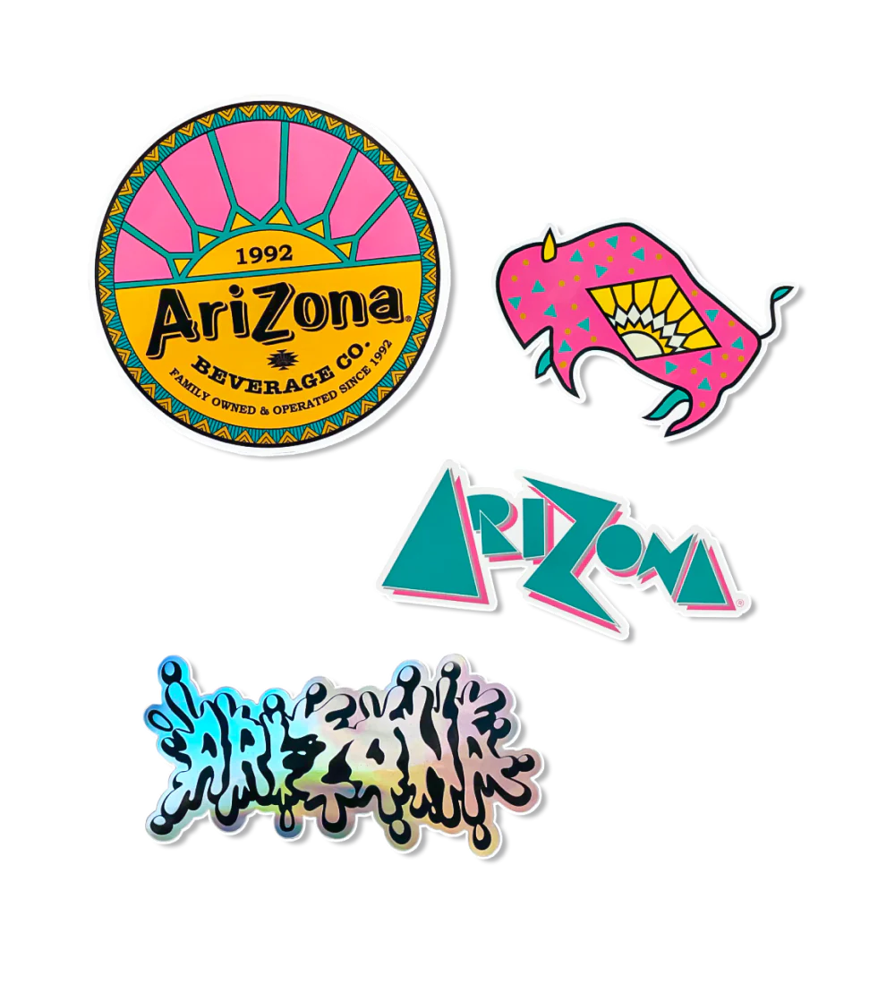 4-Piece Retro Sticker Set