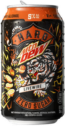 Hard Mountain Dew Livewire 12oz Can