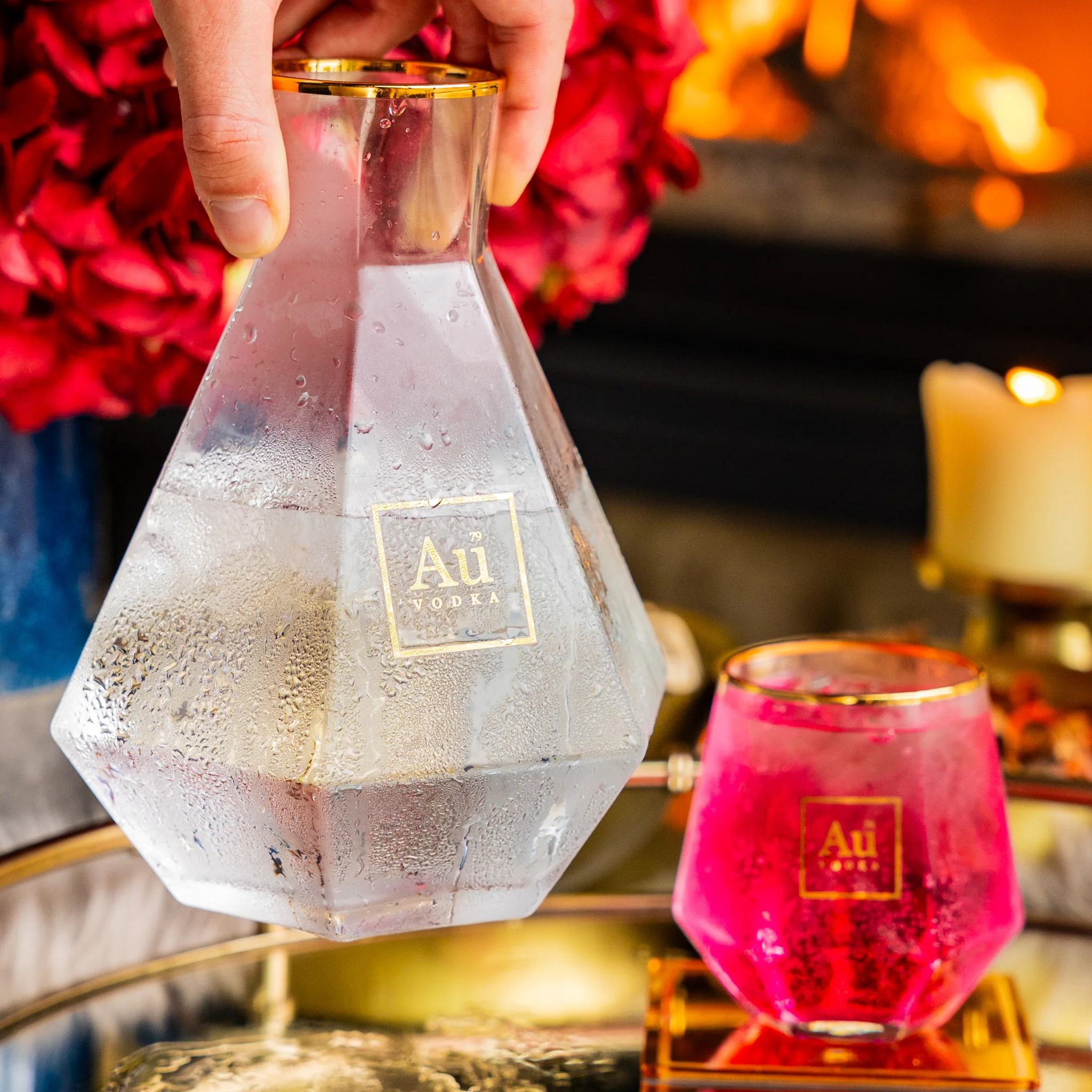 Au Diamond Cut Decanter