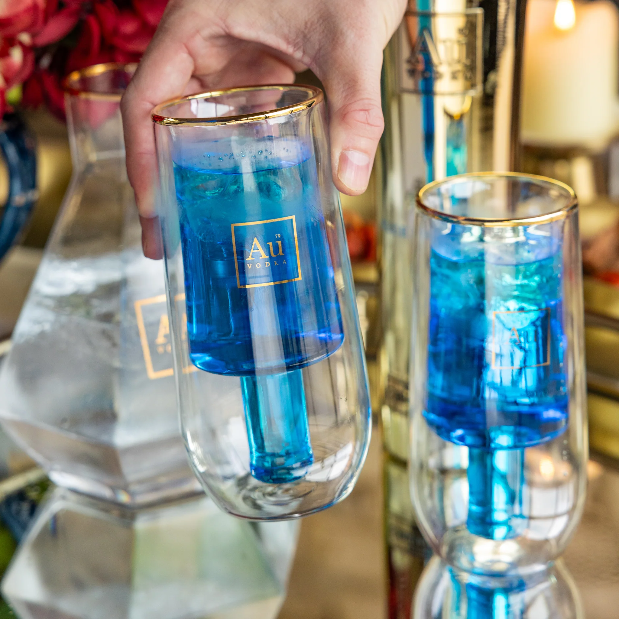Au Double Wall Bottle Glass