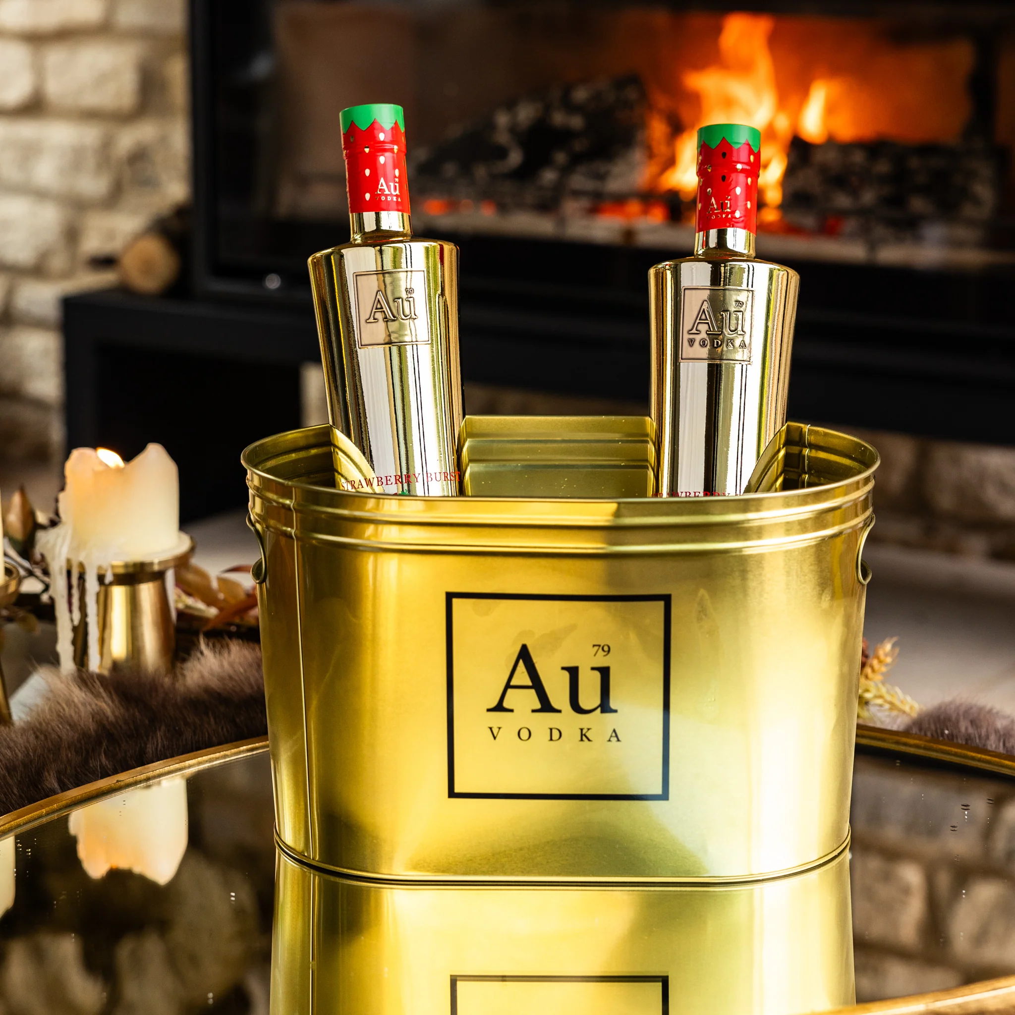 Au Gold Ice Bucket