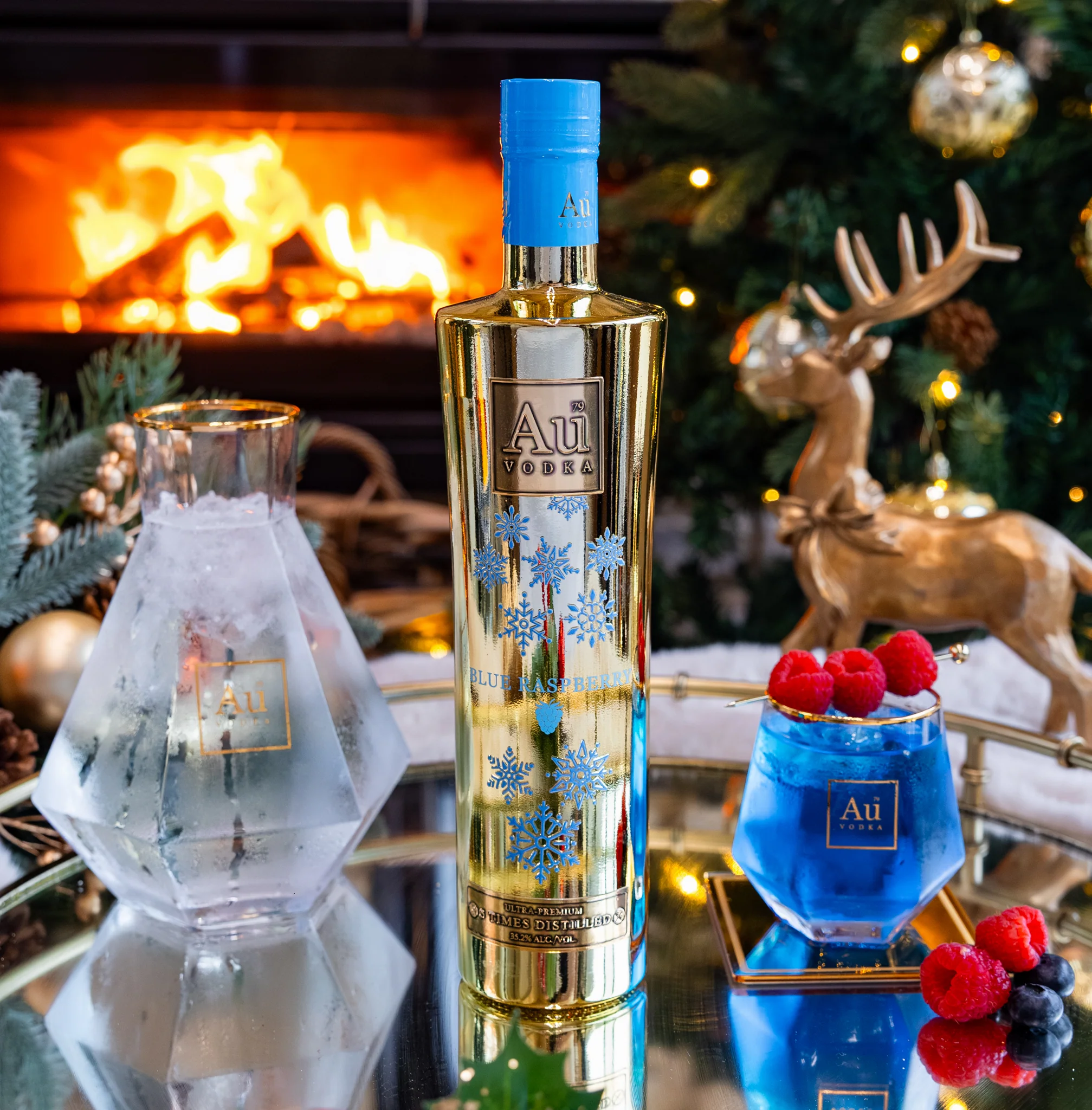 Au Vodka Christmas Edition Blue Raspberry 70cl product image