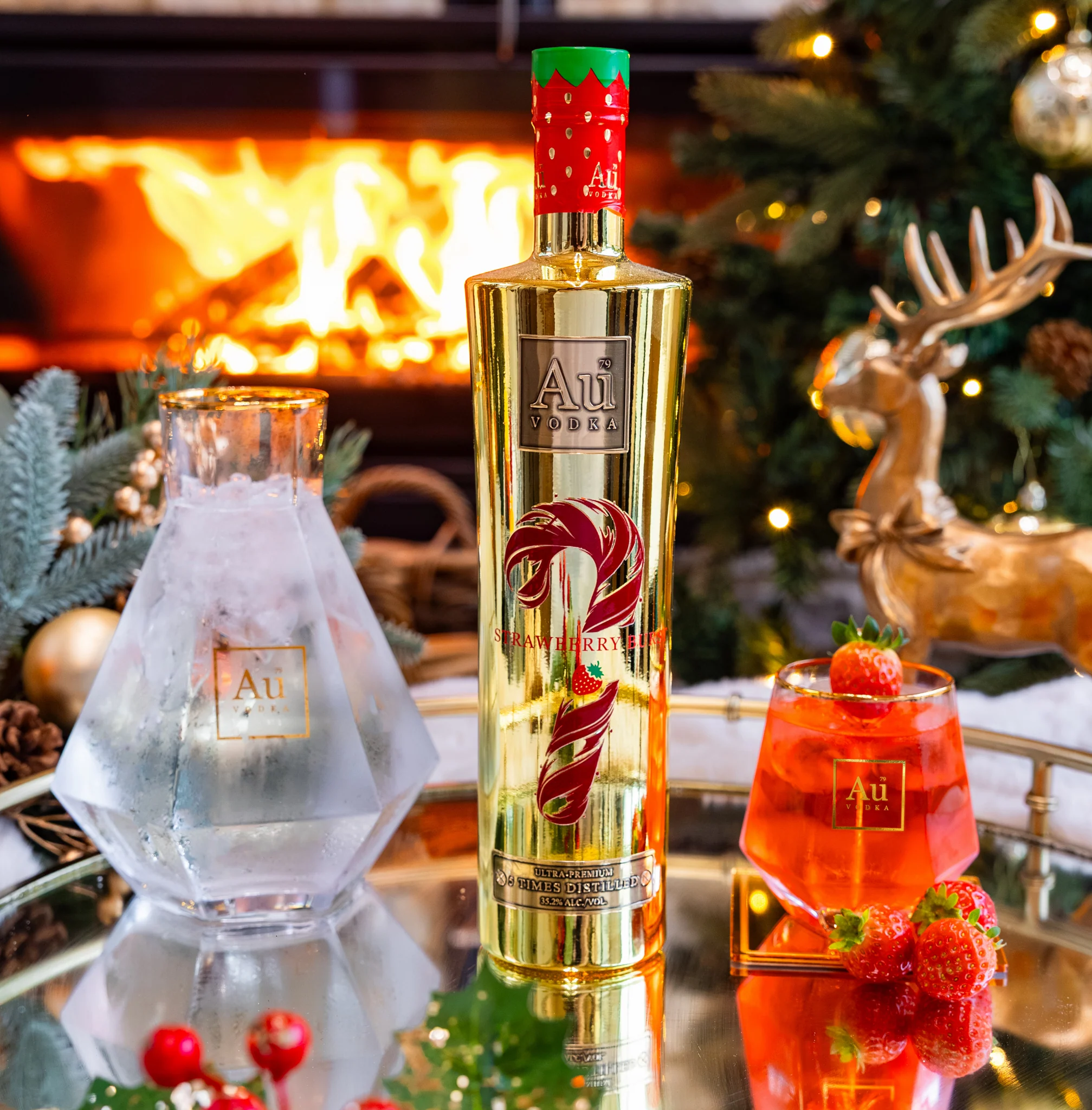 Au Vodka Christmas Edition Strawberry Burst 70cl product image