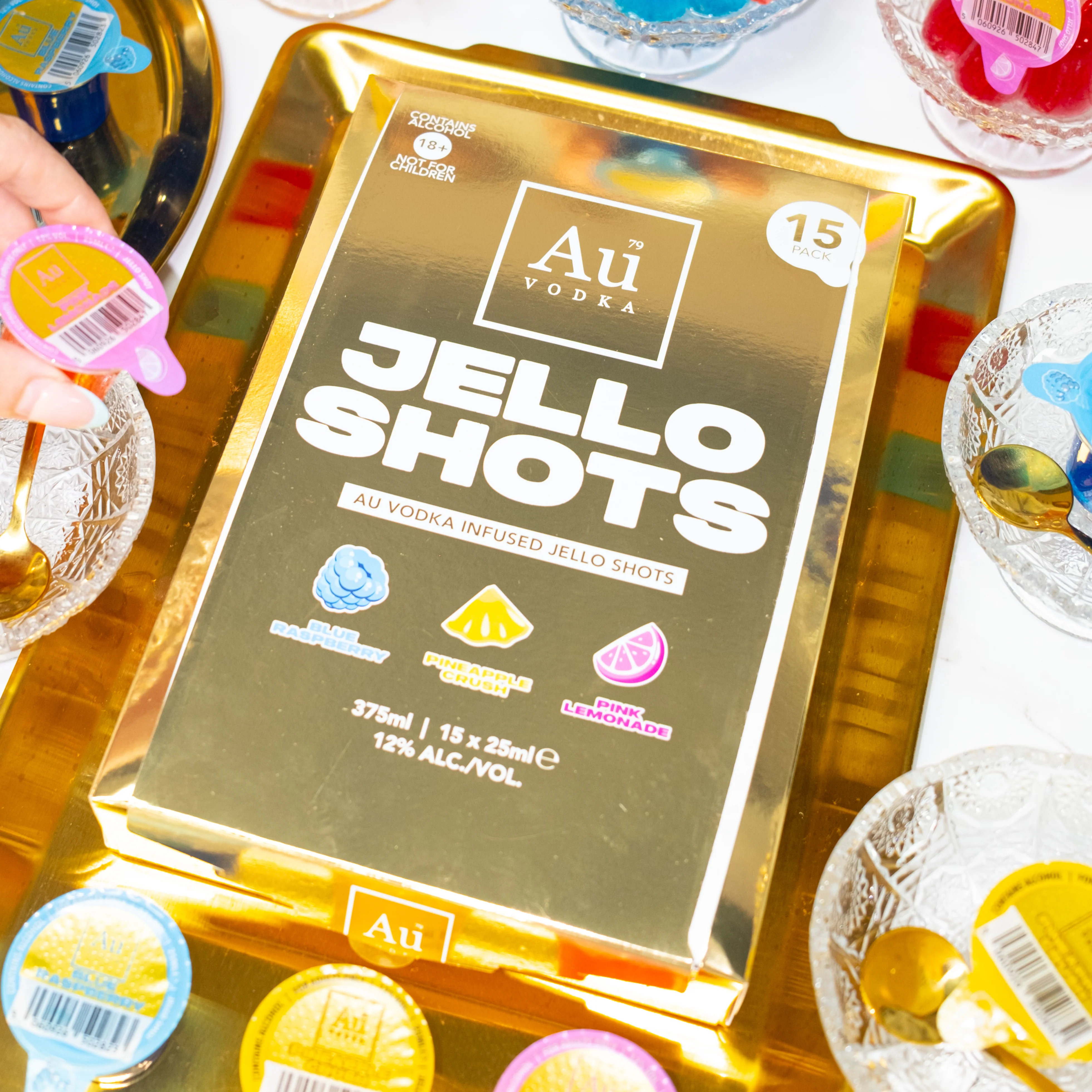 Au Vodka Jello Shot Variety Pack - Pack of 15