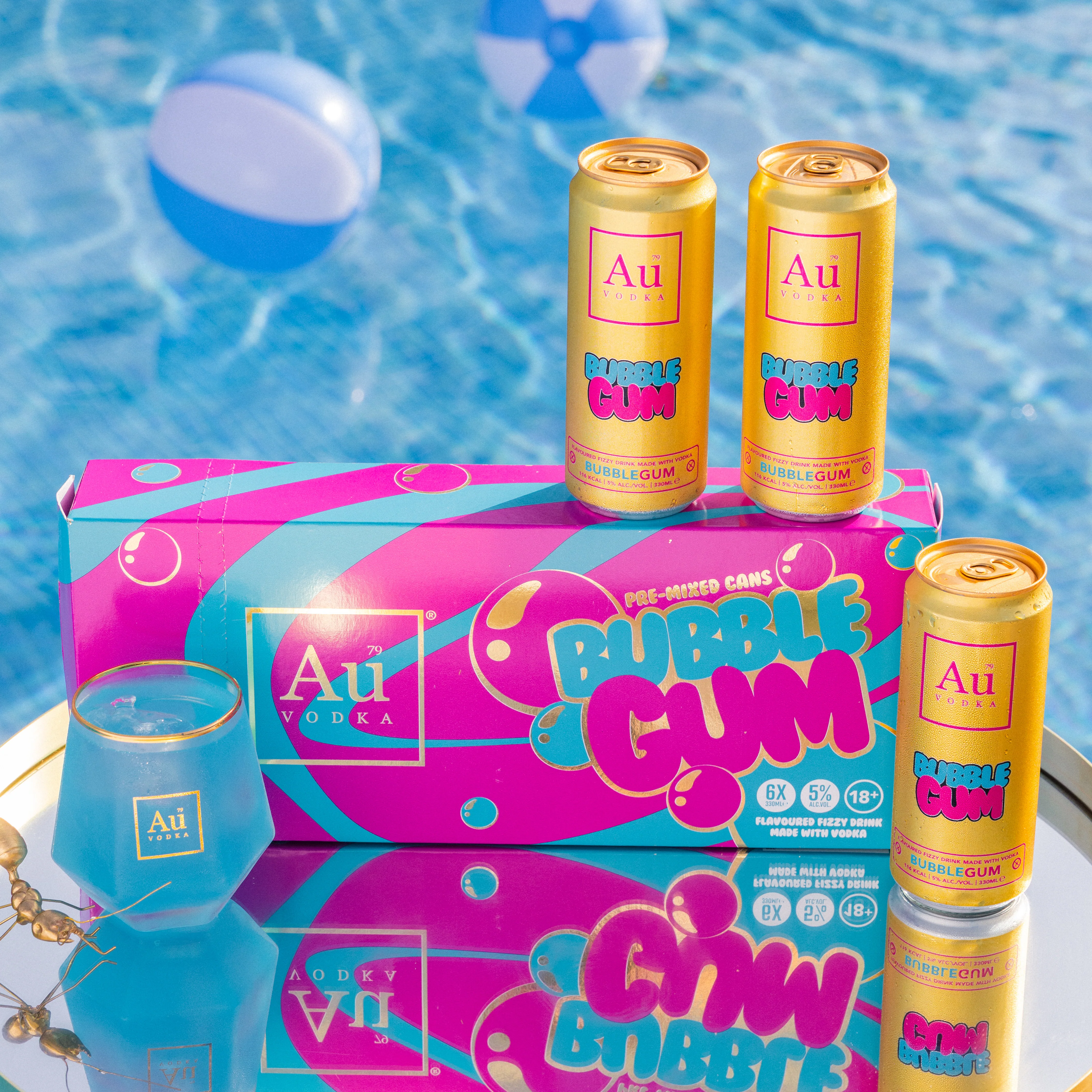 Au Vodka Limited Edition Bubblegum Cans Pack