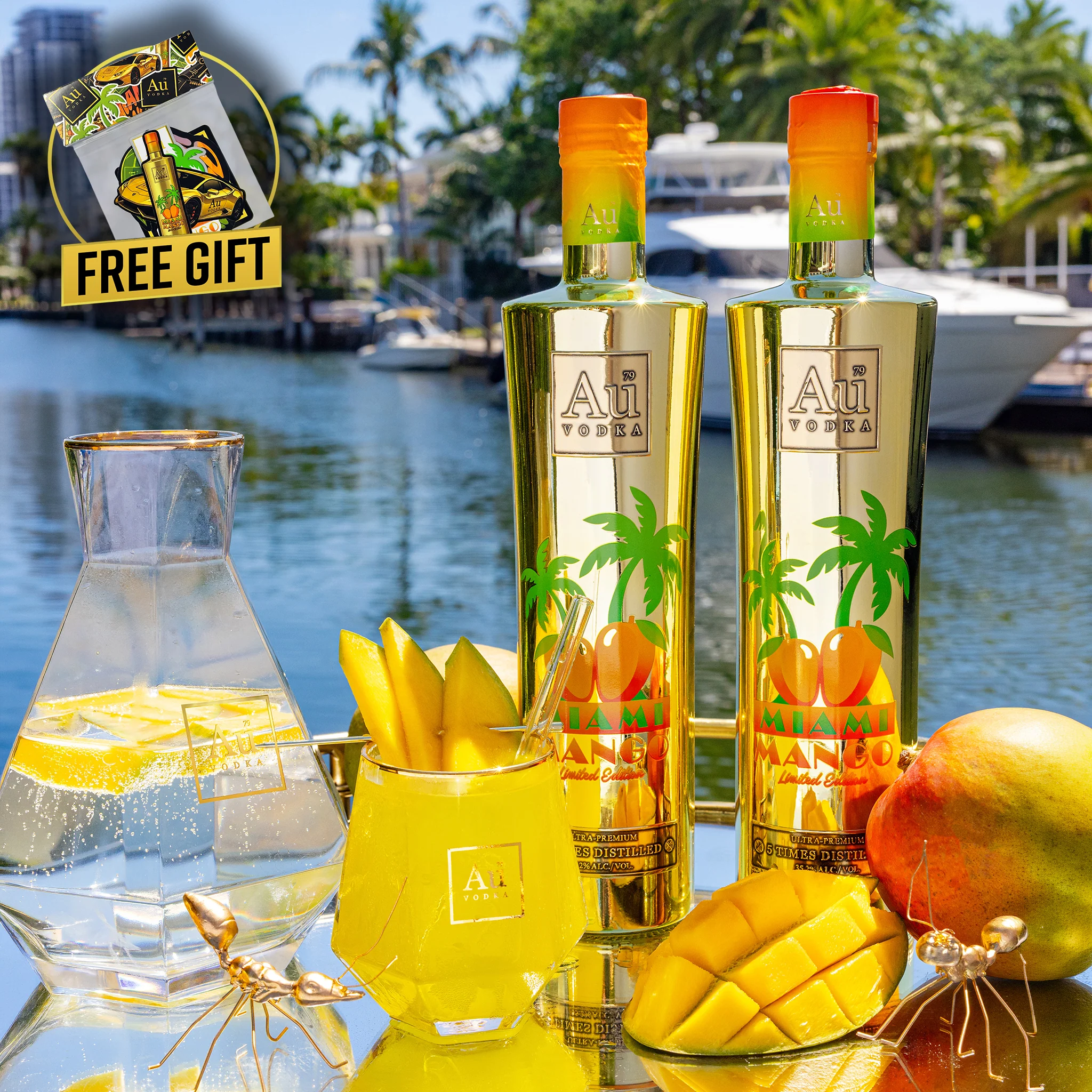 Au Vodka Miami Mango 70cl product image