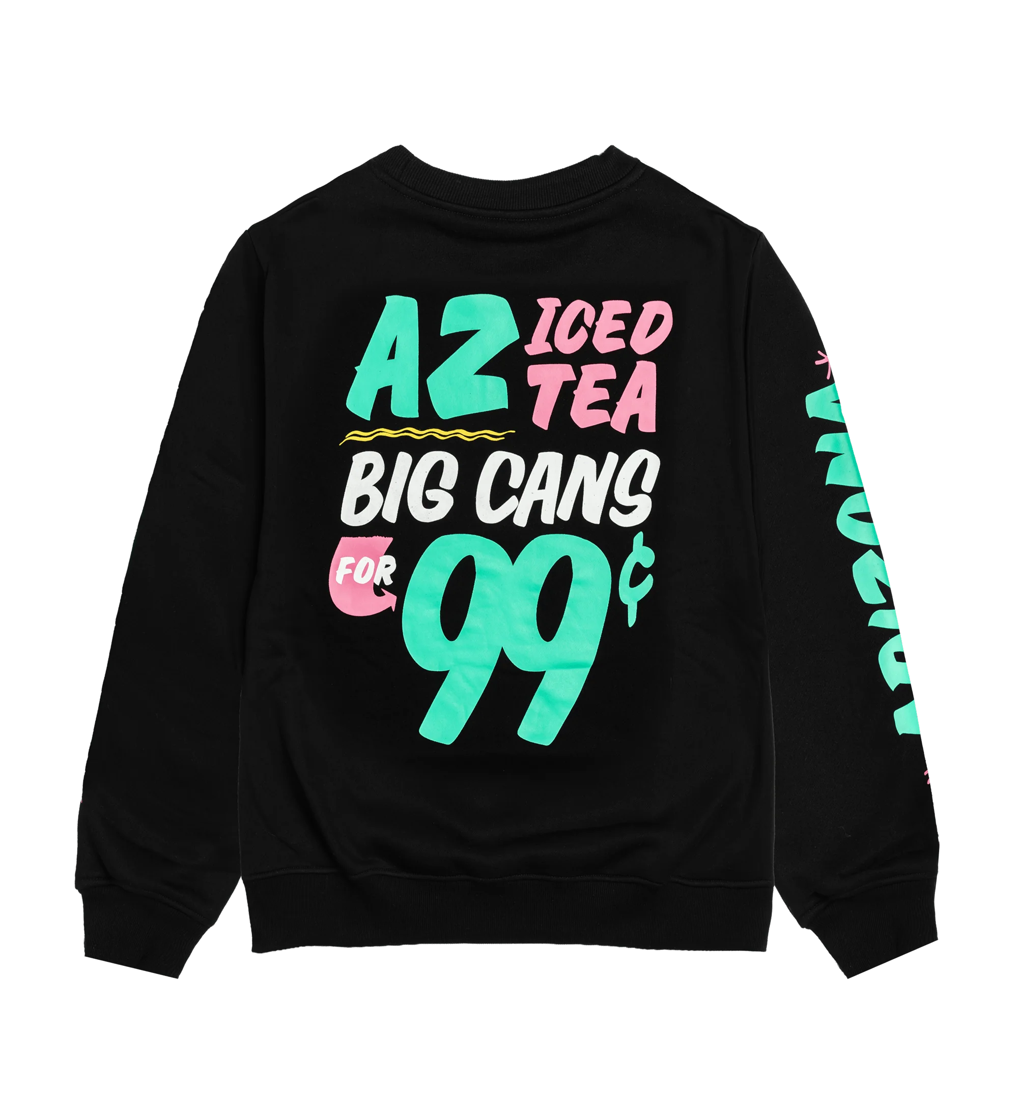 Black Signage Cotton-Blend Crewneck Sweatshirt