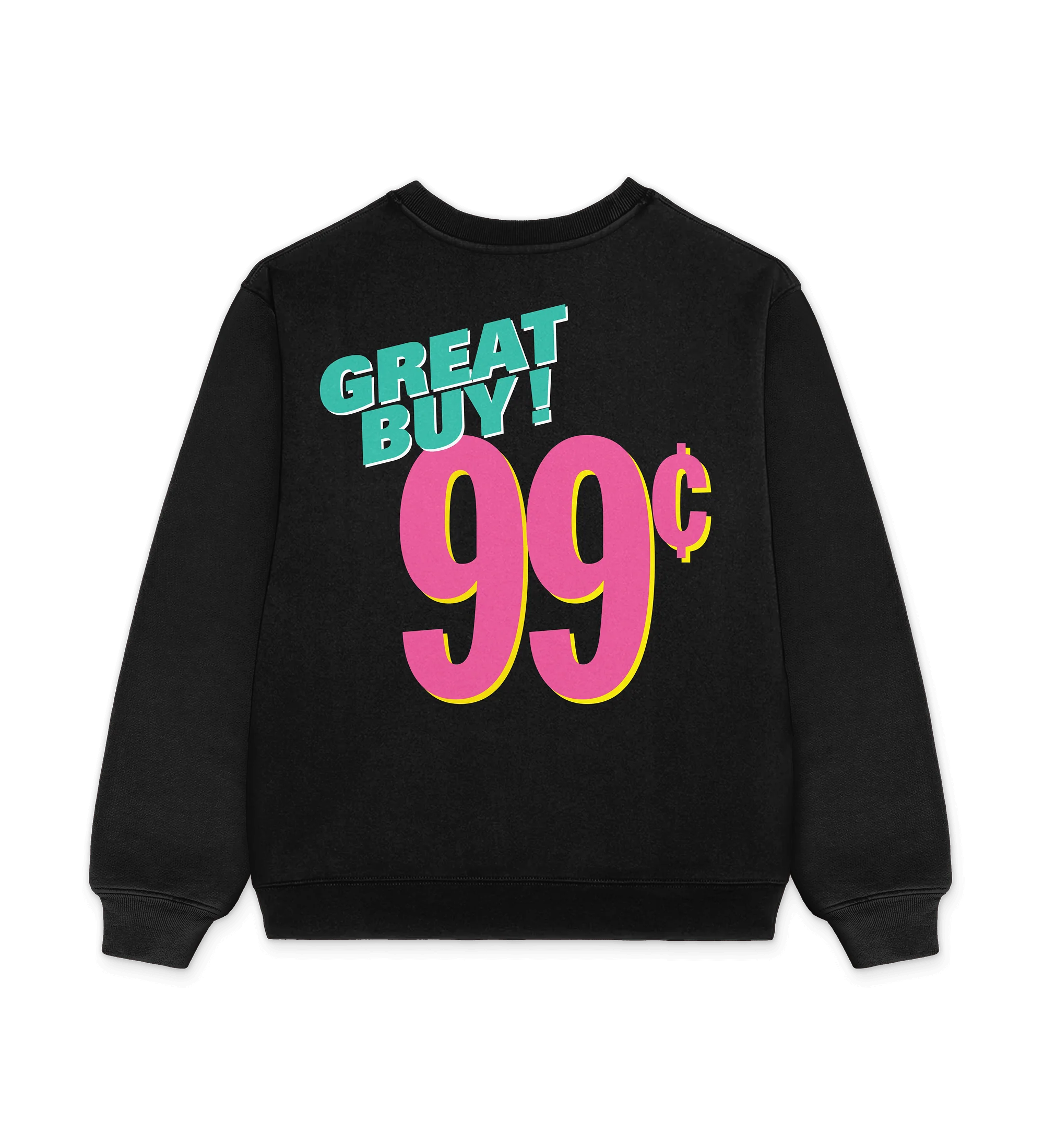 Black & Pink Great Buy 99¢ Cotton-Blend Crewneck Sweatshirt