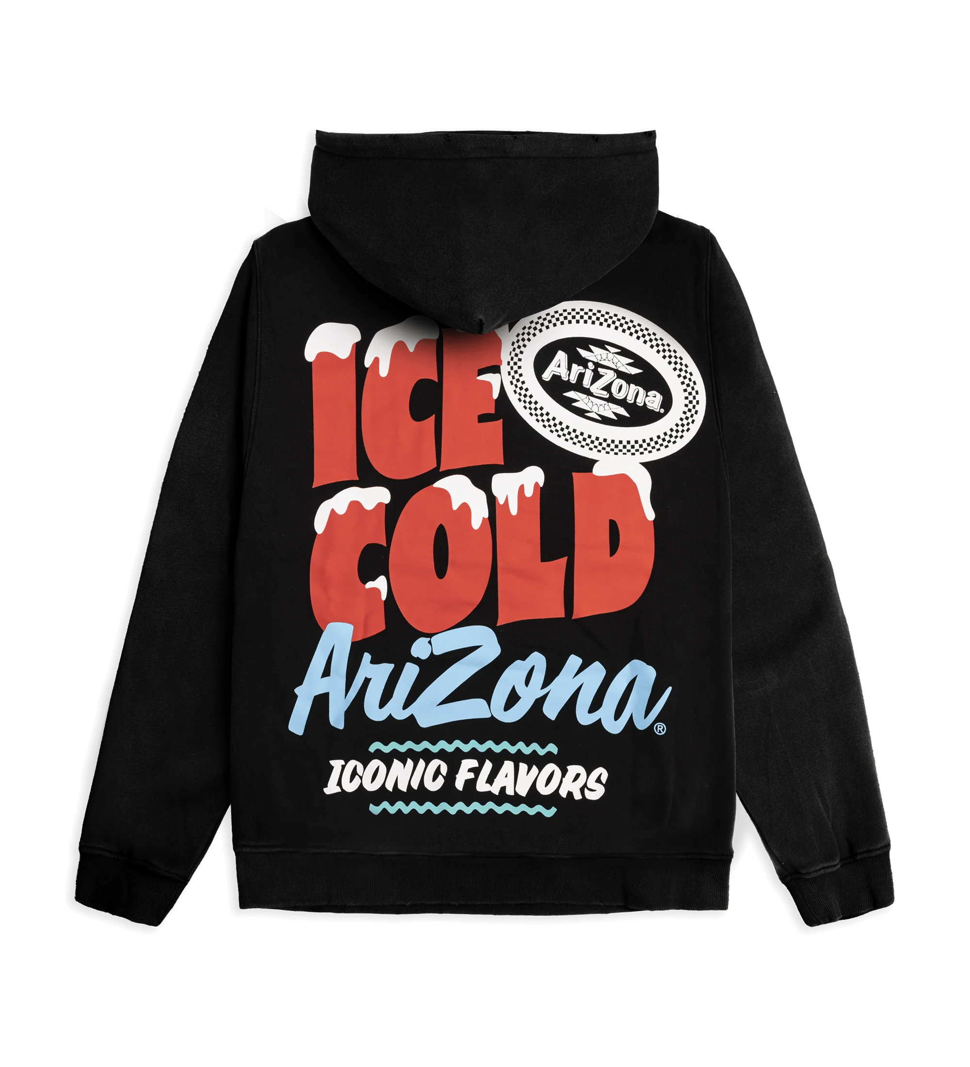 Black & Red Ice Cold Cotton-Blend Hoodie