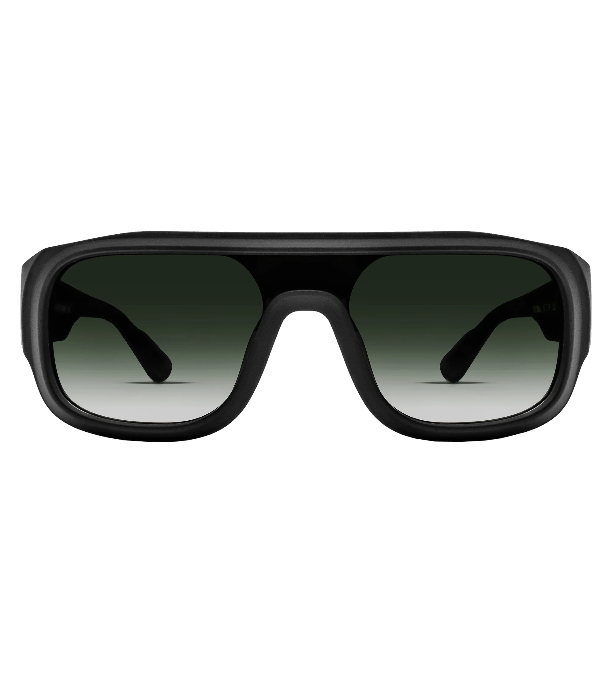 Black & Teal Gradient 57 MM Shield Sunglasses