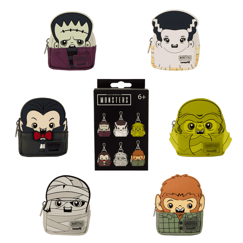 Buy Universal Monsters Cosplay Mystery Mini Backpack Keychain Charm at Loungefly. image