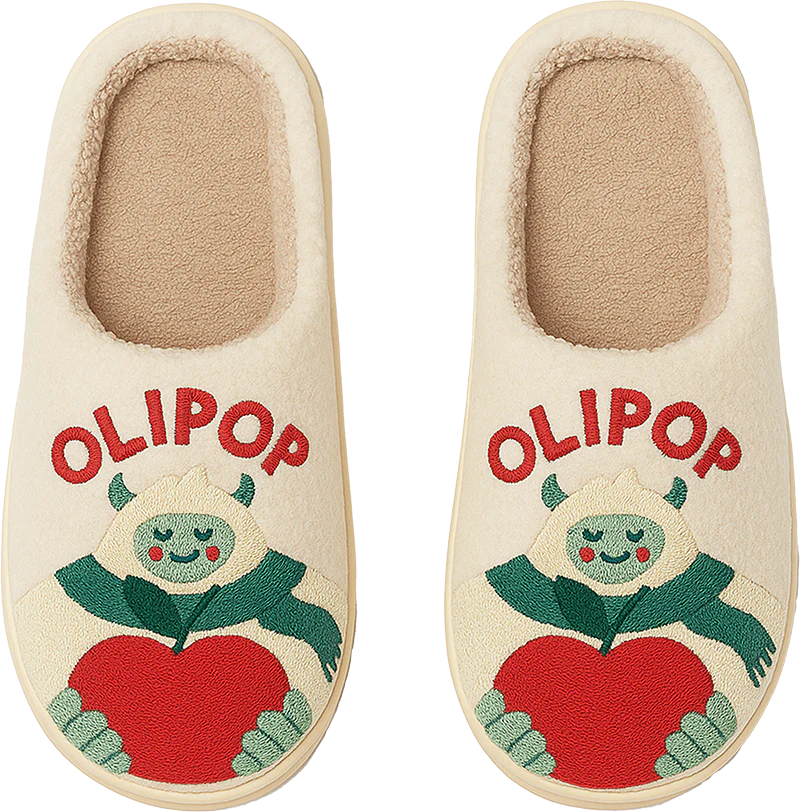 Crisp Apple Yeti Slippers