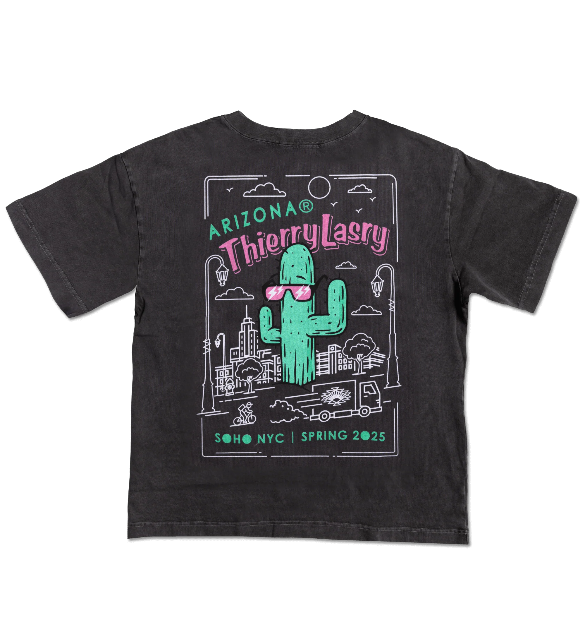 Dark Gray Cactus Cotton T-Shirt