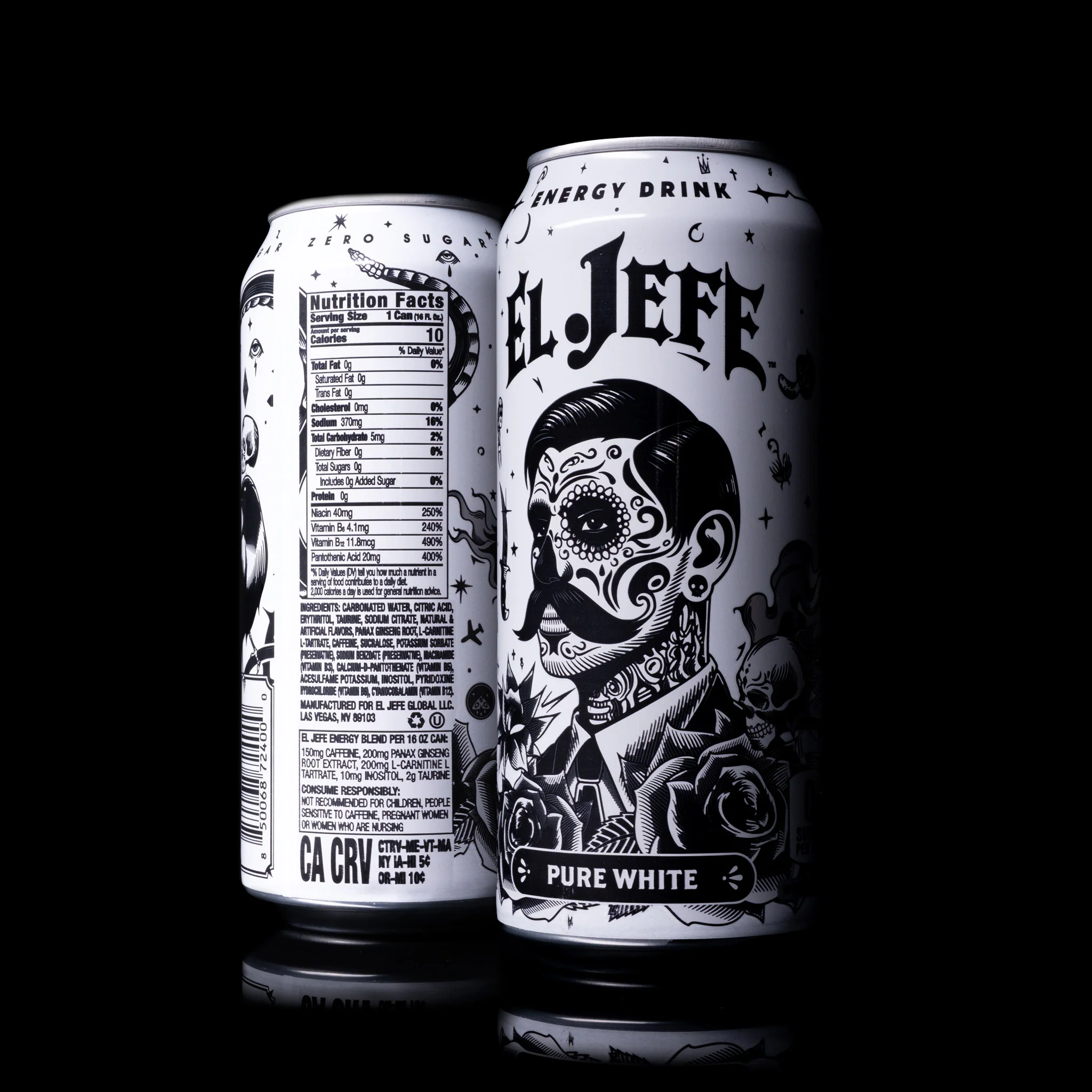 EL JEFE PURE WHITE ENERGY DRINK