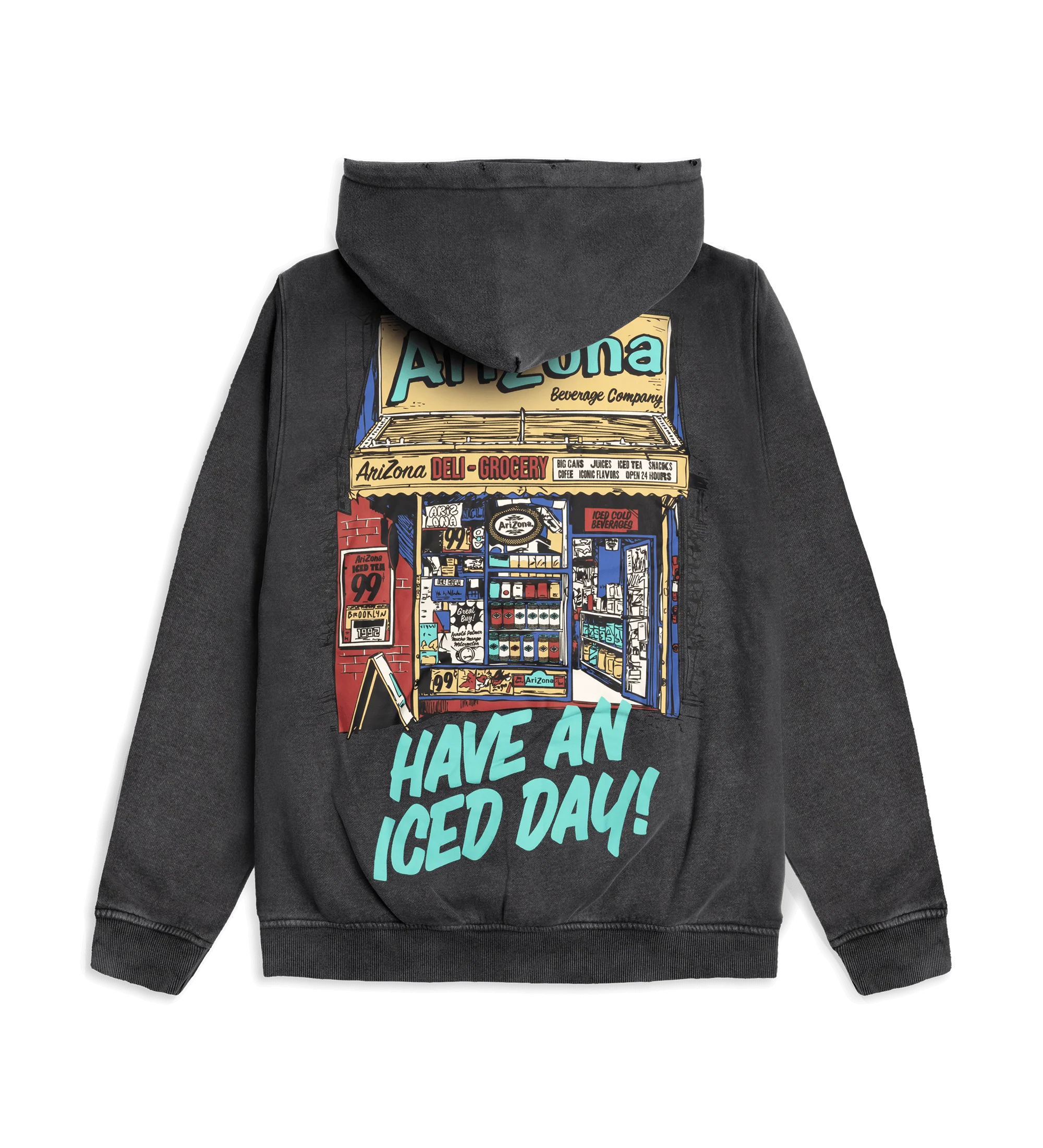 Gray Bodega Storefront Cotton-Blend Hoodie image