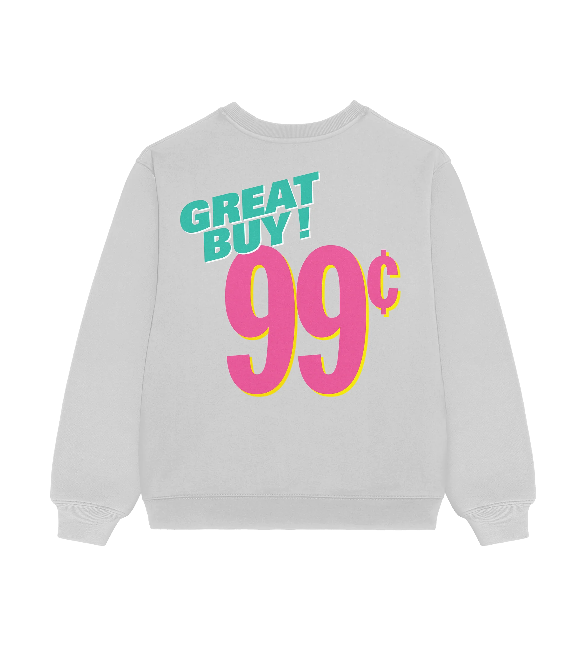 Gray & Pink Great Buy 99¢ Cotton-Blend Crewneck Sweatshirt image
