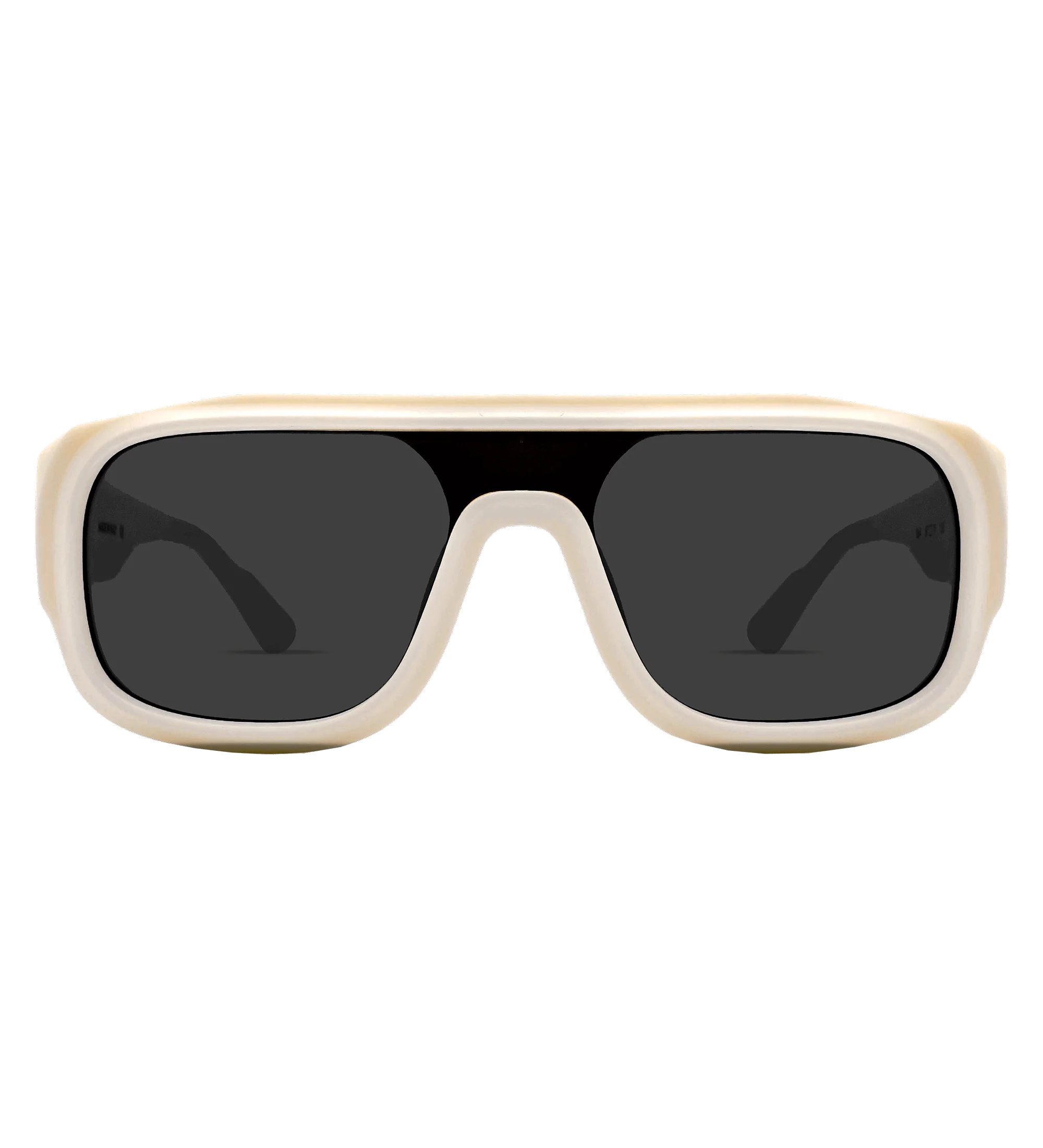 Ivory & Black 57 MM Shield Sunglasses image