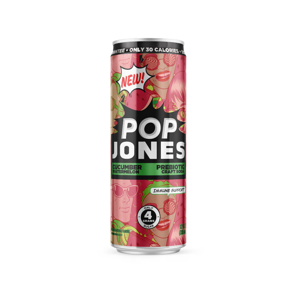 POP Jones Watermelon Cucumber Prebiotic Soda 12-pack