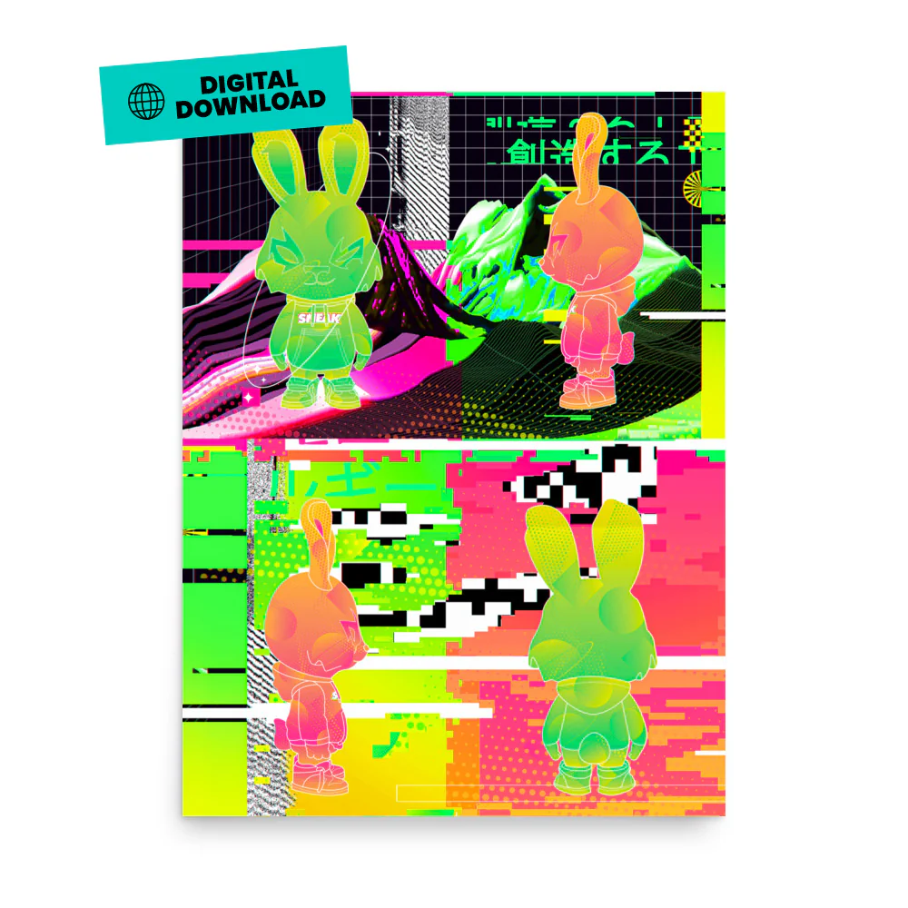 Pink vs Green Poster Digital Download image