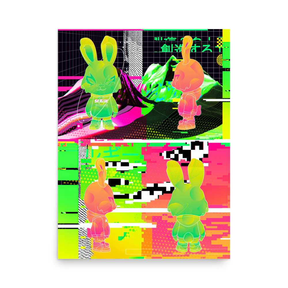 Pink vs Green Poster Digital Download image