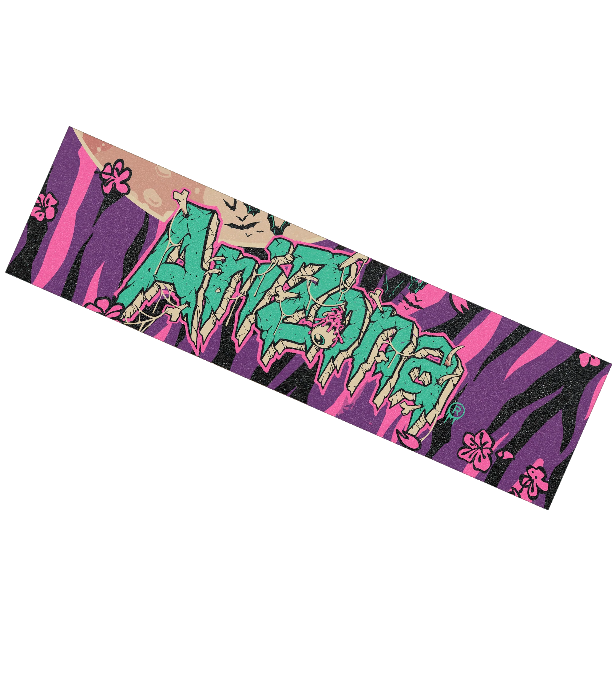 Purple & Green Ghoulish Drip Logo Grip Tape product image