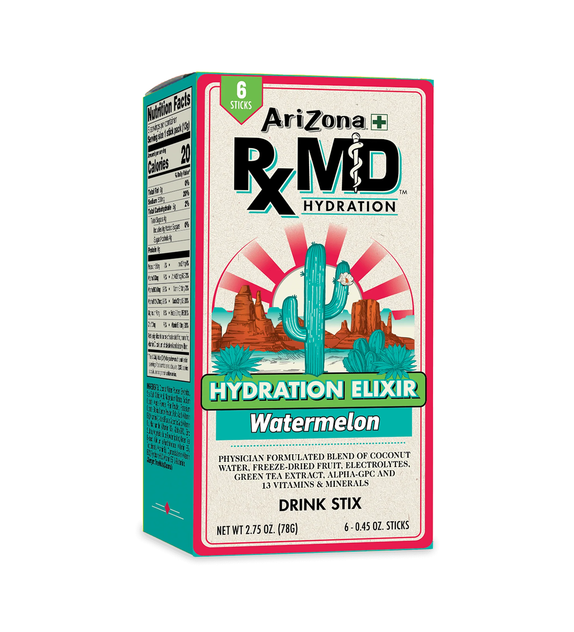 RXMD Watermelon 18-Count Hydration Stix Pack | 18 count / 3 boxes image