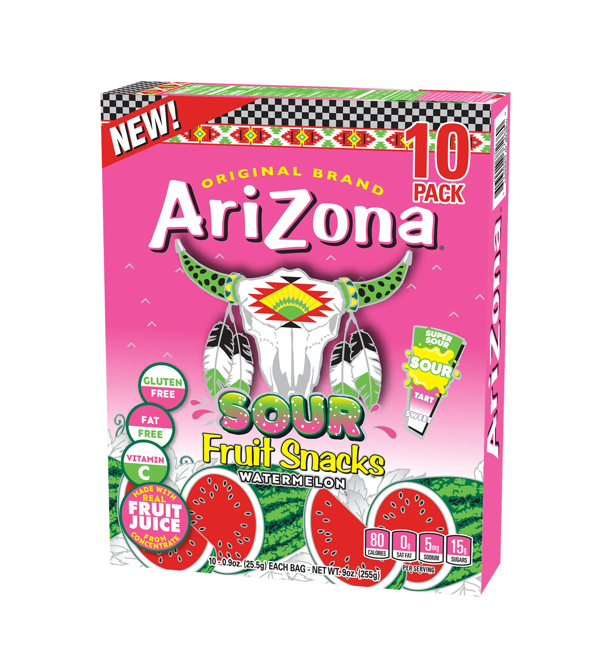 Sour Watermelon 100-Count Fruit Snacks Pack | 100-count / 10 boxes image