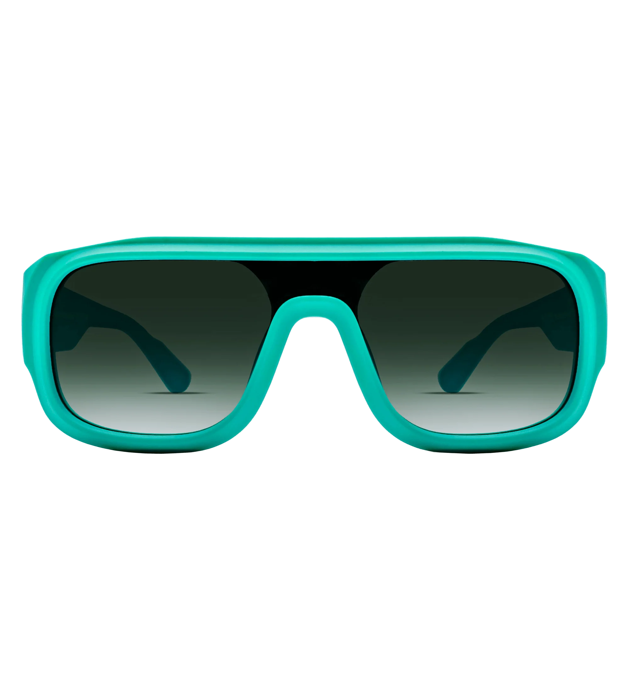 Teal Gradient 57 MM Shield Sunglasses image