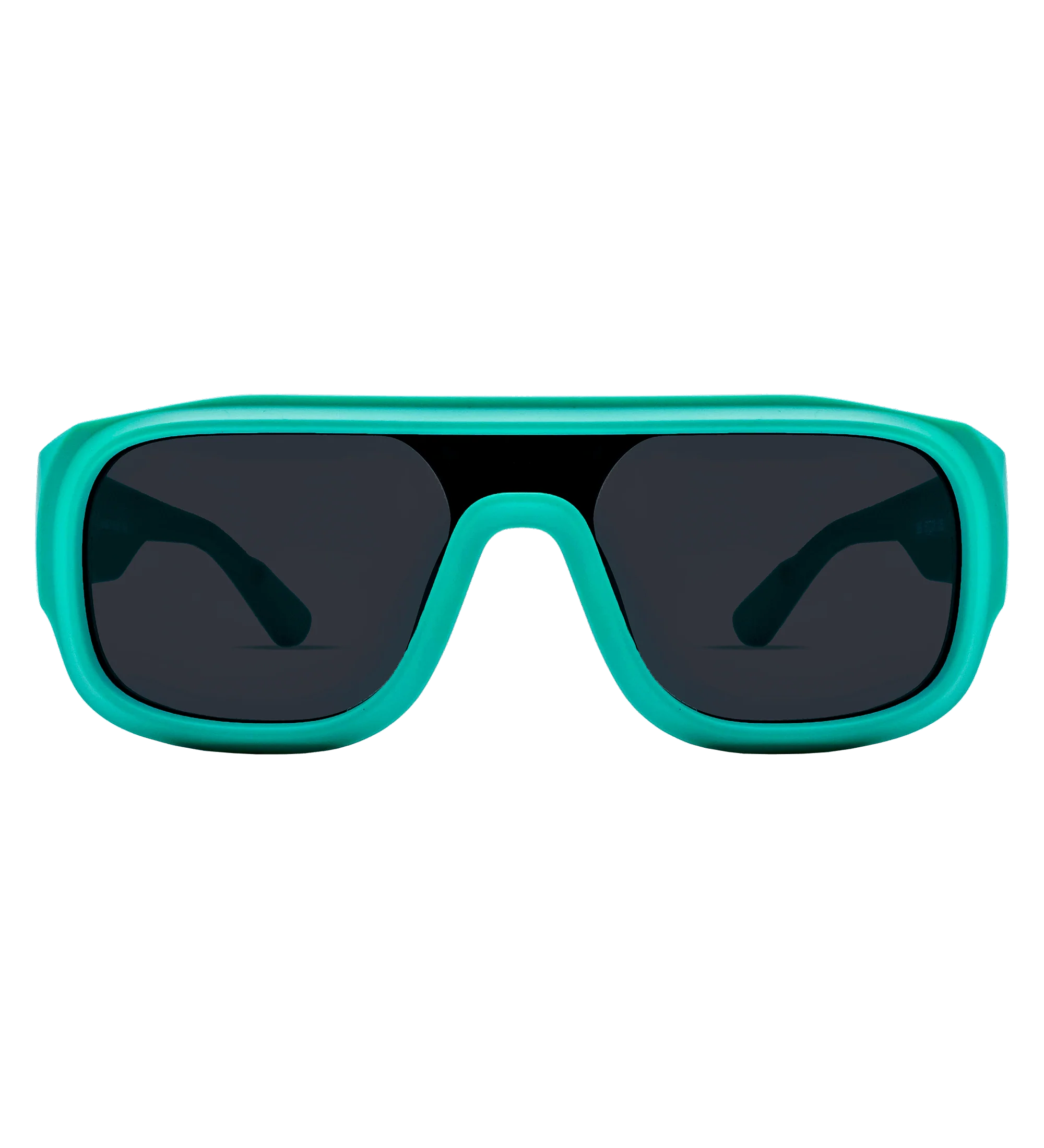 Teal & Black 57 MM Shield Sunglasses image