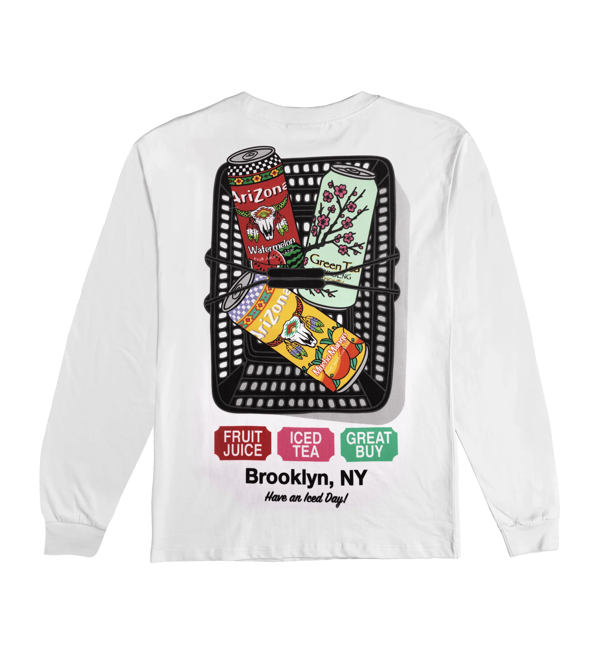 White Big Cans in Bin Cotton Long-Sleeve T-shirt image