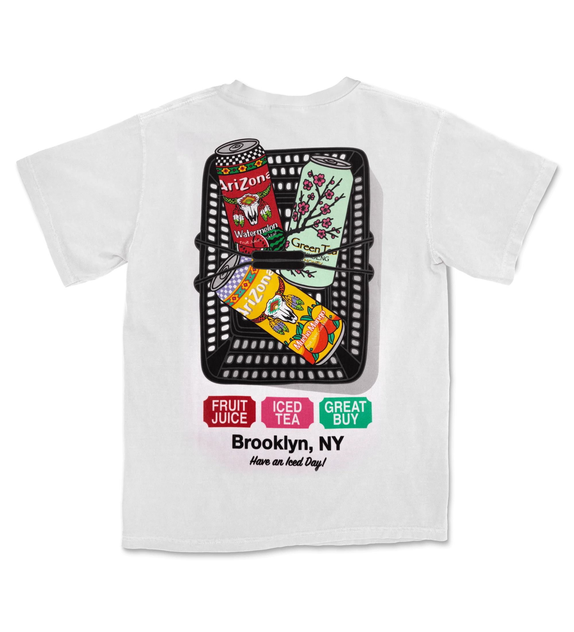 White Big Cans in Bin Cotton T-Shirt image