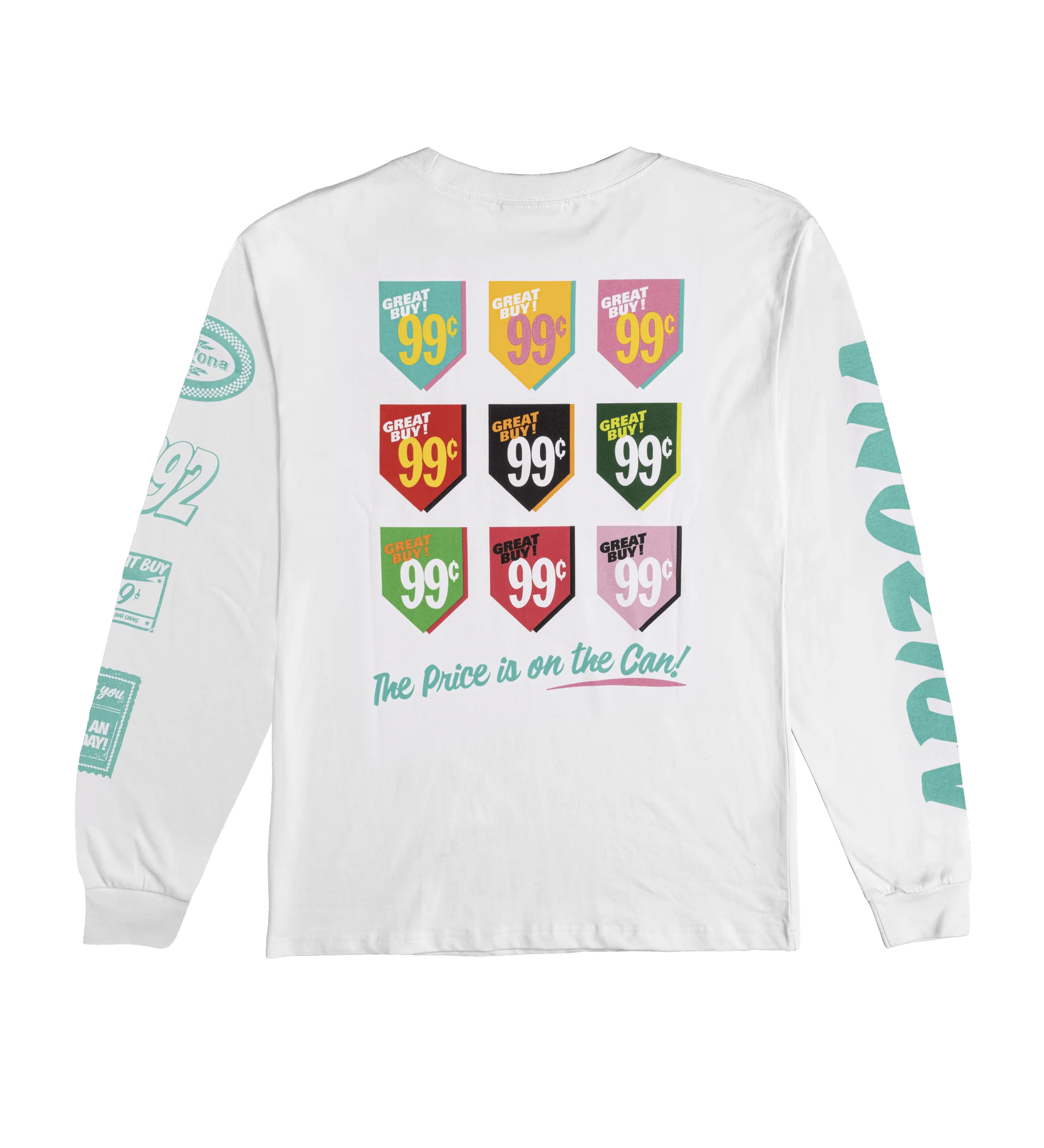 White Great Buy 99 Cotton Long-Sleeve T-Shirt image