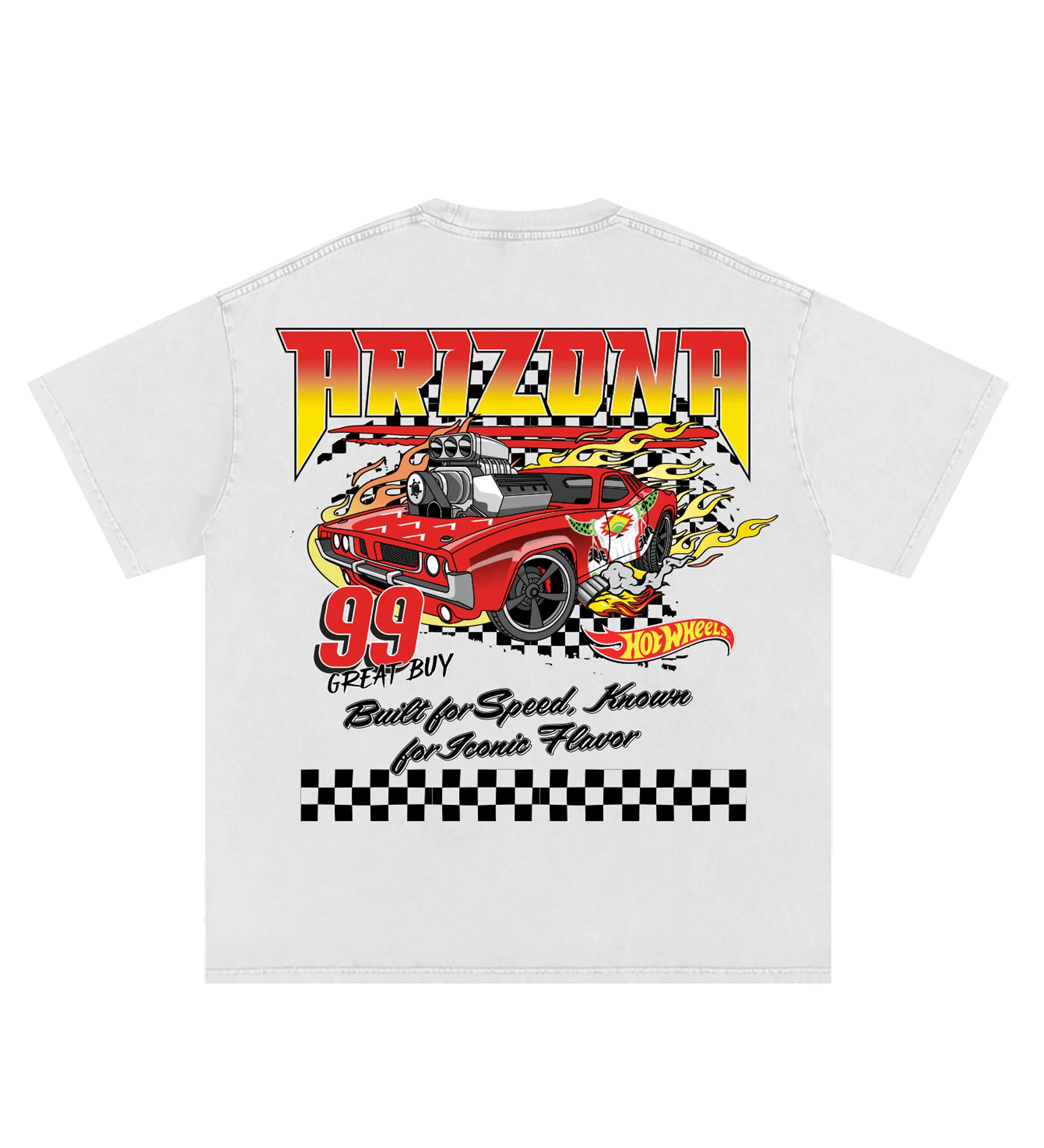 White & Red Race Car T-Shirt image
