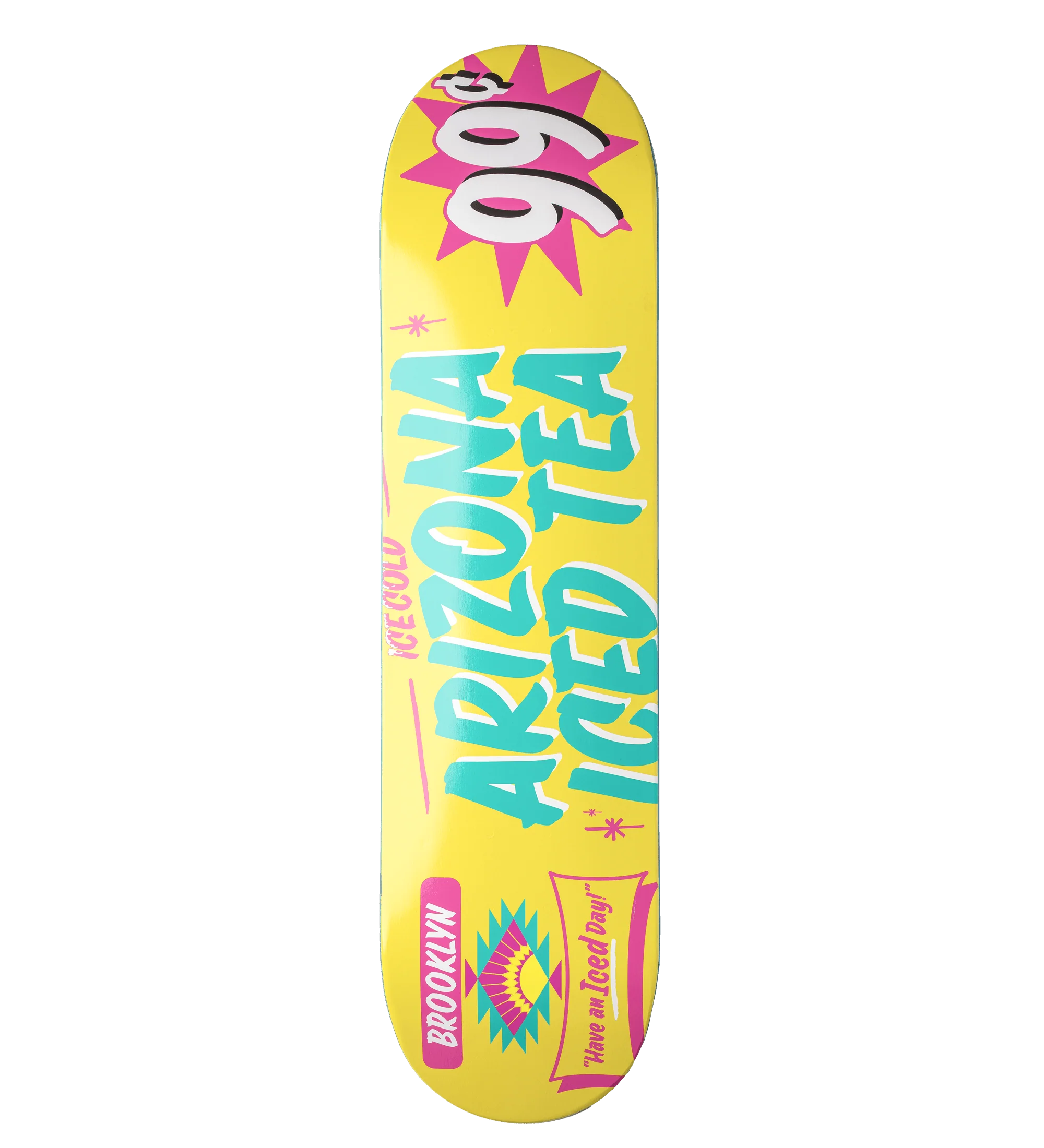 Yellow & Pink Bodega Skateboard Deck image