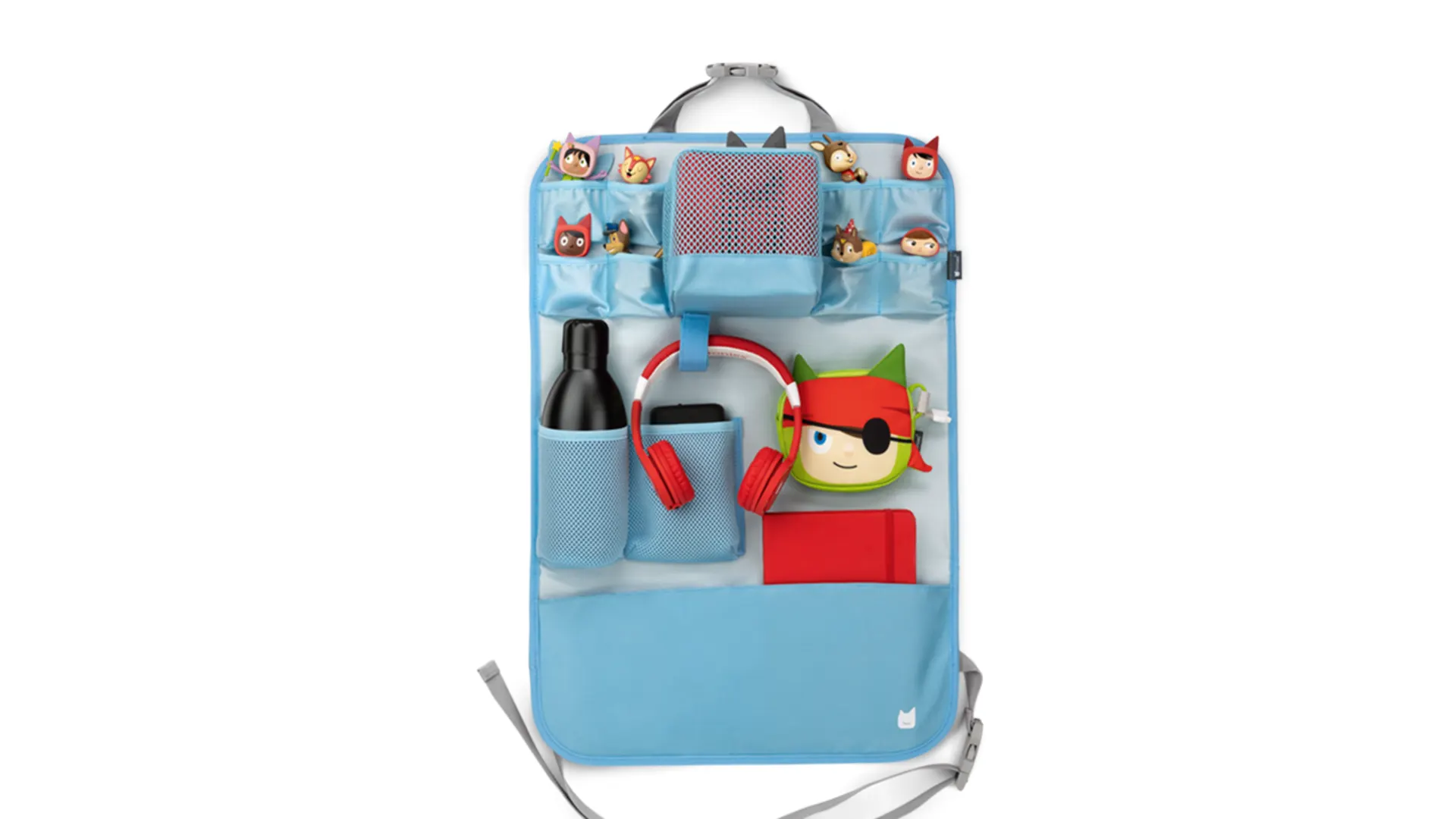Auto-Organizer mit Mini-Tasche Pirat in Hellblau
